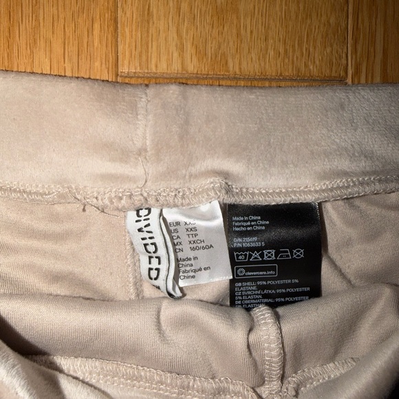 Velour Jogger Pants - Pink and Taupe - Picture 4 of 4